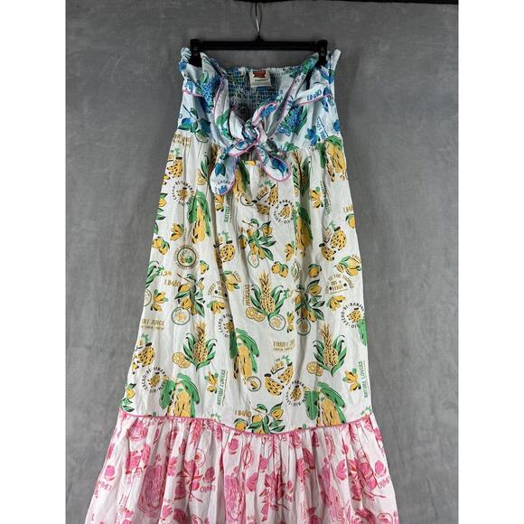 New Anthropologie Farm Rio Tiered Cutout Cover-Up Midi Dress Size Large - Picture 2 of 9